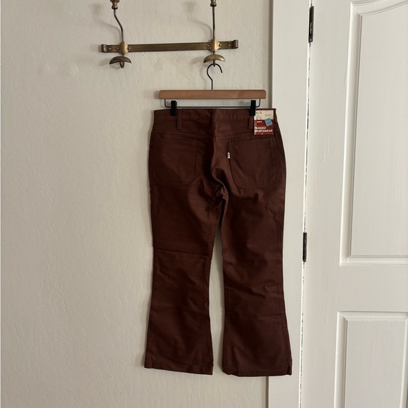 Vintage 70s Levi’s white tab rugged sportswear bee bottom pants in brown - Picture 3 of 3